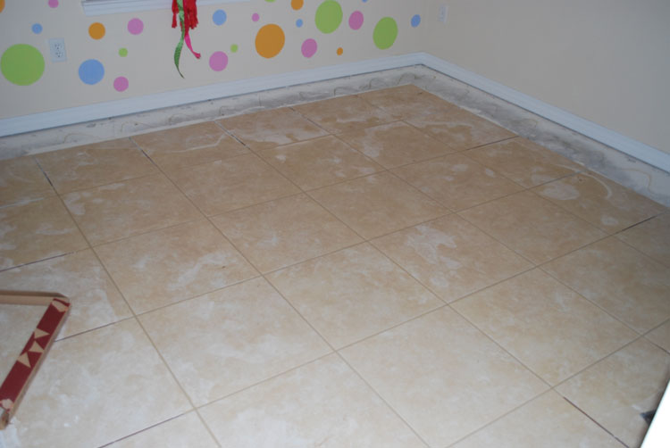 grouted room