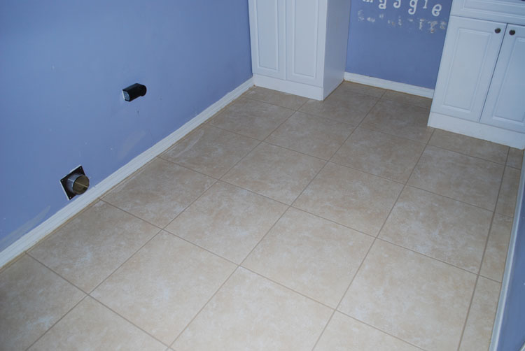 laundry grouted