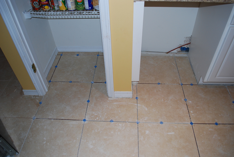 dishwasher and pantry tiled